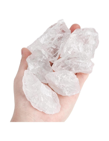 Set de 6 Piedras Naturales Crudas JOHOUSE Cuarzo Claro 300g