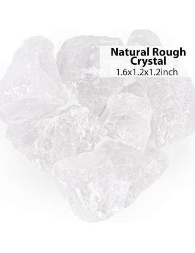Set de 6 Piedras Naturales Crudas JOHOUSE Cuarzo Claro 300g