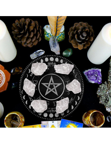 Set de 6 Piedras Naturales Crudas JOHOUSE Cuarzo Claro 300g