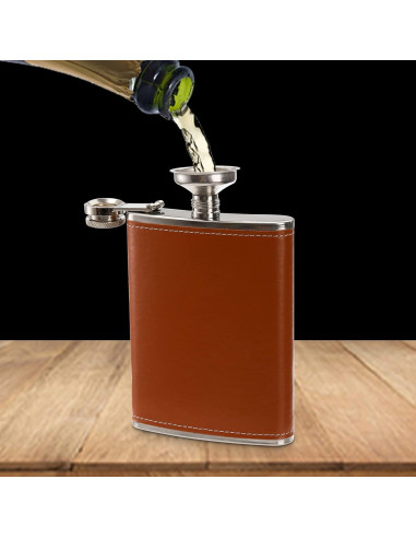 Frasco de Cadera Suwimut 240ml Acero Inoxidable Marrón