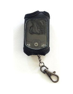 Funda de Cuero Negro para Control Remoto Compustar 2WT13R-SF 2