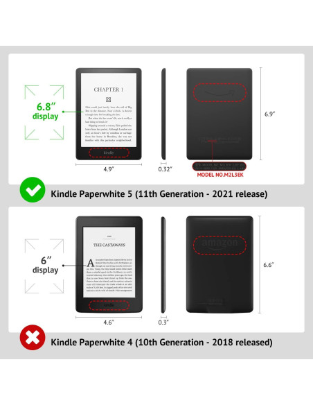 Funda Ayotu para Kindle Paperwhite 2021 - Auto Despertar, PU