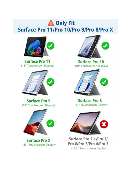 MoKo Paquete de 2 Protectores de Pantalla 13" para Surface Pro