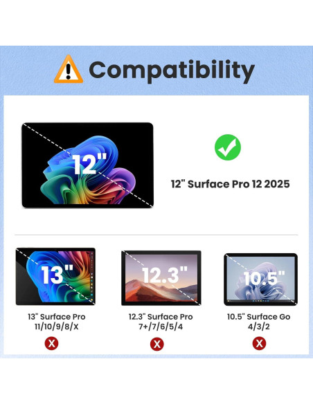 Protector de Pantalla MoKo 2 Paquete Vidrio Templado 12" Surface Pro 2025