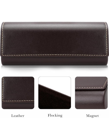 Estuche Grande para Gafas de Sol Linkidea Café Doble Puente