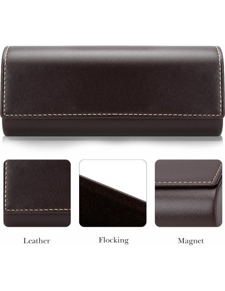 Estuche Grande para Gafas de Sol Linkidea Café Doble Puente