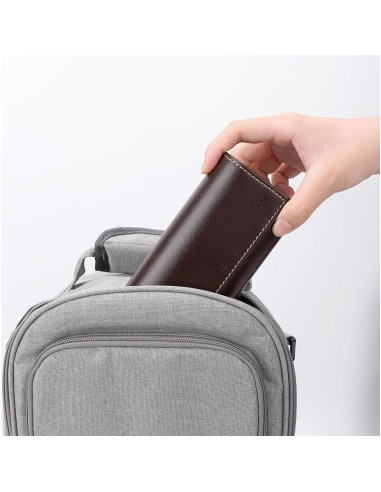 Estuche Grande para Gafas de Sol Linkidea Café Doble Puente