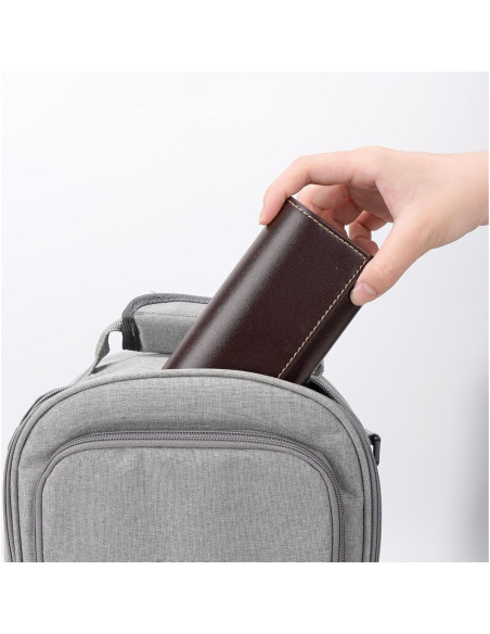 Estuche Grande para Gafas de Sol Linkidea Café Doble Puente