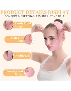 Mascarilla V Line Lifting Loske Rosa para Contorno Facial 2