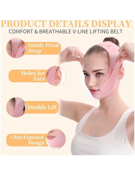 Mascarilla V Line Lifting Loske Rosa para Contorno Facial