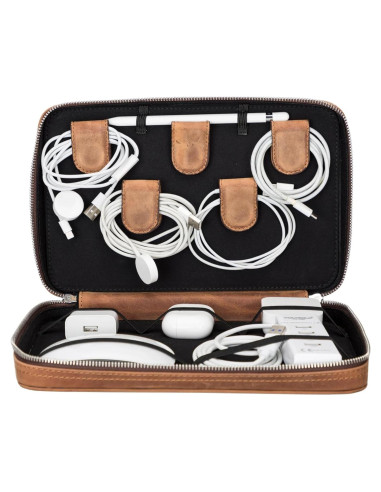 Organizador de Cables de Cuero TORONATA Medicine - 12 Compartimentos