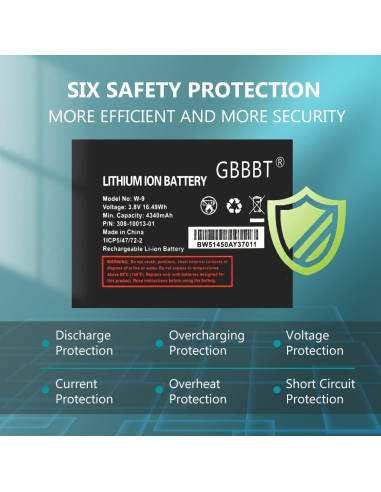 Batería W-9 4340mAh Li-ion para Verizon Jetpack AC791L