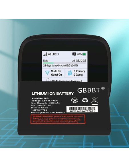 Batería W-9 4340mAh Li-ion para Verizon Jetpack AC791L