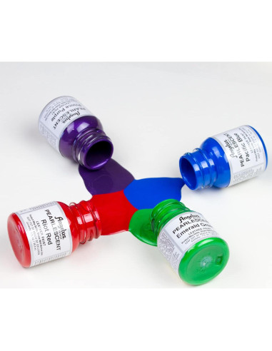 Kit de Pintura Acrílica Metálica y Perlada Angelus 12 Pack 29.57 ml