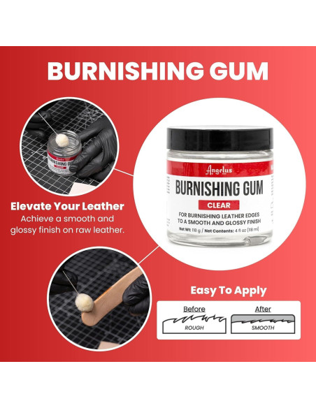 Goma de Pulido Angelus 118ml Transparente para Bordes de Cuero