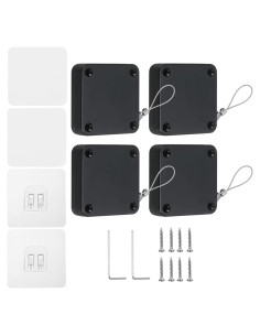 Cierre Automático de Puerta Deslizante PATIKIL 500g Negro 4Pcs