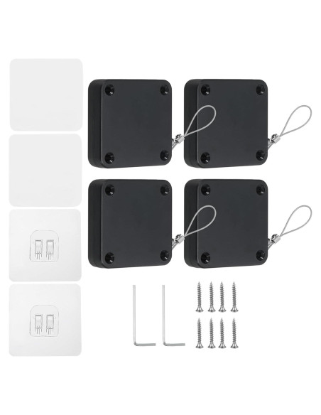 Cierre Automático de Puerta Deslizante PATIKIL 500g Negro 4Pcs