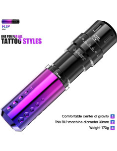 Kit de Tatuaje Inalámbrico Mast Flip 7 Longitudes 20 Agujas 2