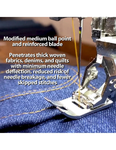 Agujas de Coser SCHMETZ Jeans 25 Unidades para Tejidos Gruesos