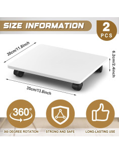 Soporte de Impresora Bajo Escritorio Beeveer 2 Pcs 35x30 cm 2