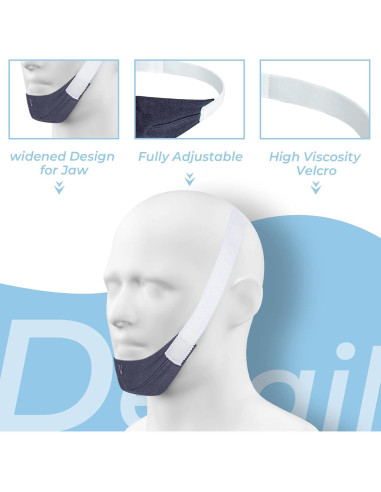 Correa de Barbilla Ajustable SyunsXoon para Ronquidos (2 Pz)