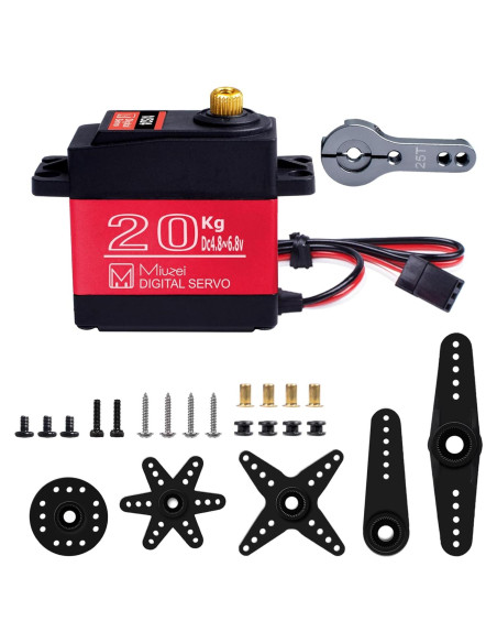 Servo Motor Digital Miuzei 20KG 270 Impermeable para RC