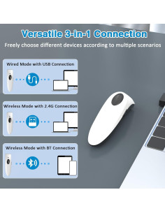 Escáner de Código de Barras 2D Alacrity Inalámbrico Bluetooth 2