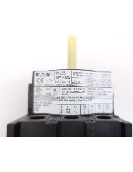 Interruptor Principal Eaton P1-25 600V 20A D528218