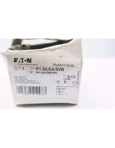 Interruptor Principal Eaton P1-25 600V 20A D528218