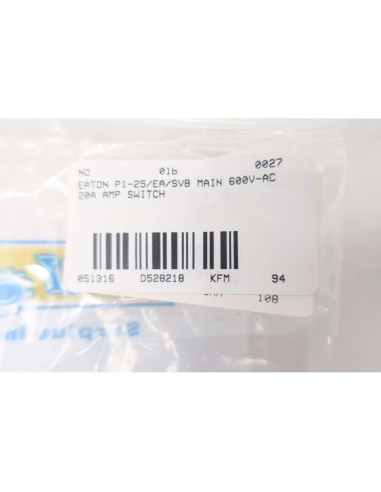 Interruptor Principal Eaton P1-25 600V 20A D528218