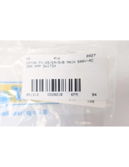 Interruptor Principal Eaton P1-25 600V 20A D528218