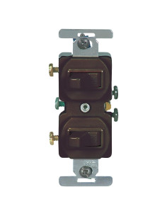 Interruptor Doble Palanca Eaton 271B 15A Grado Comercial Marrón