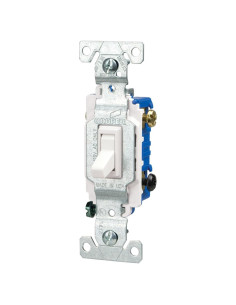 Interruptor de Palanca Iluminado Eaton C1303-7LTW 15A 120V Blanco