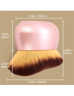 Brocha Kabuki Rosa Oro 75 mm para Maquillaje Corporal 2