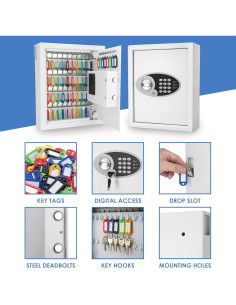 Caja Fuerte Digital de Llaves Barska para 48 Llaves - Acero 2
