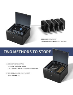 Caja Fuerte Biométrica XDeer para 4 Pistolas con Teclado 2