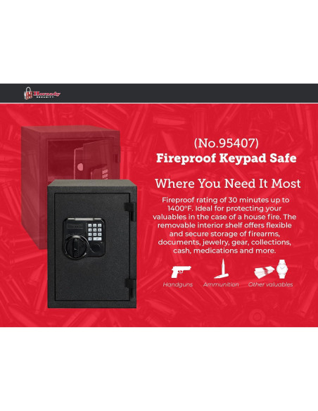 Caja Fuerte Ignífuga Hornady 95407 para Armas y Objetos de Valor