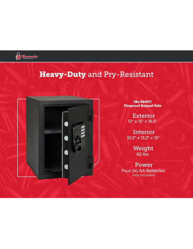 Caja Fuerte Ignífuga Hornady 95407 para Armas y Objetos de Valor