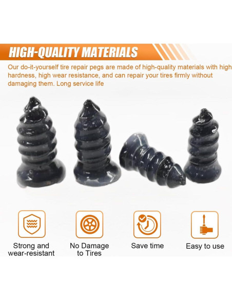 Kit de Reparación de Neumáticos de Caucho GAOLAOSY 60 Piezas