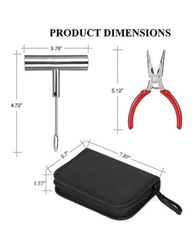 Kit de Reparación de Neumáticos 61 Piezas TONZACK