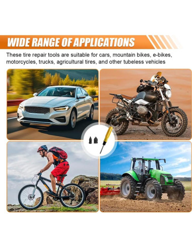 Kit de Reparación de Neumáticos de Caucho GAOLAOSY 60 Piezas