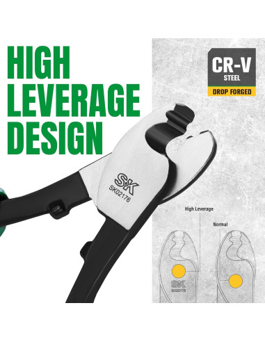 Cortador de Cable 3 en 1 SK - Aluminio, Cobre, 6.6 mm