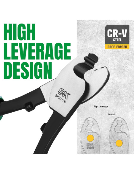 Cortador de Cable 3 en 1 SK - Aluminio, Cobre, 6.6 mm