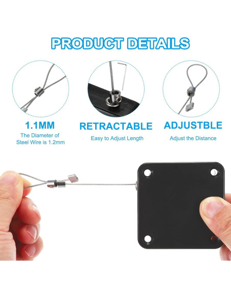 Cierre Automático de Puerta Deslizante PATIKIL 500g Negro 4Pcs