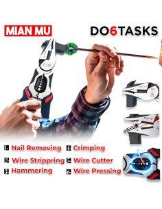 Alicate Multifuncional 6 en 1 MIAN MU 20.32 cm con Probador 2