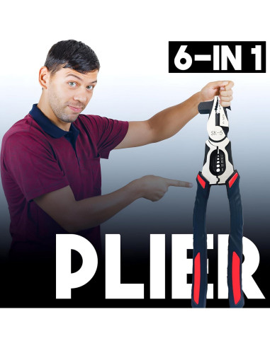Alicate Multifuncional 6 en 1 MIAN MU 20.32 cm con Probador