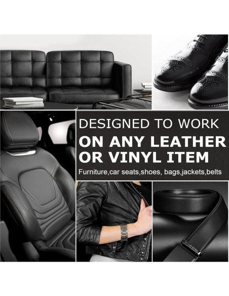 Bálsamo de Recoloración de Cuero SEISSO Negro - Kit de Reparación