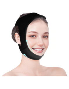 Correa para Barbilla Anti Ronquidos YZWONLY Negra Ajustable