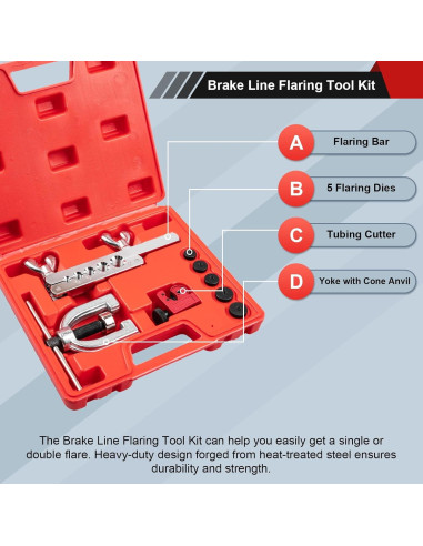 Kit de Herramientas Doblado de Líneas de Freno Clatoon 5 Adaptadores
