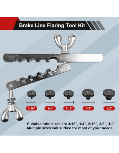Kit de Herramientas Doblado de Líneas de Freno Clatoon 5 Adaptadores
